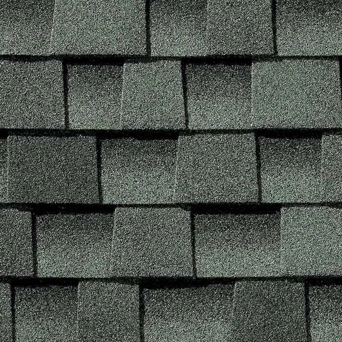 Close up photo of GAF's Timberline Ultra HD Slate shingle swatch